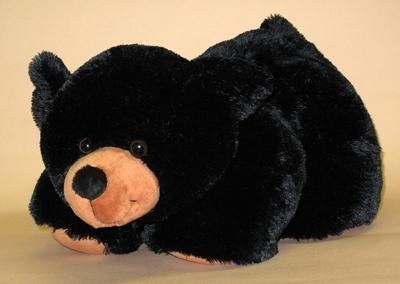 

Wishpets 19" Floppy Black Bear With Big Nose Plush(Black)