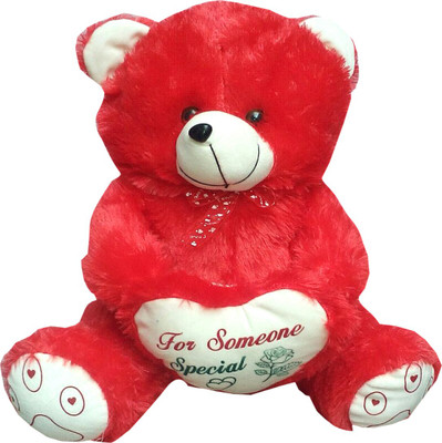 

Riya Enterprises Print Teddy-3 - 50 cm(Red)