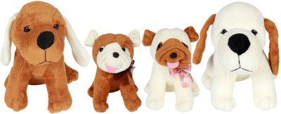 

Annie Stuff Dog Mini Puppy 4 Pcs Combo - 7 cm(White, Brown), Brown;white