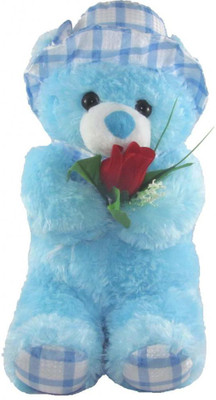 

Tickles Cap Teddy With Rose - 95 cm(Blue)