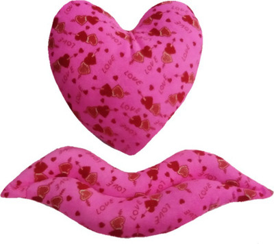 

Aparshi Pinky heart and lips stuffed soft toy (Pack of 2) - 40 cm(Multicolor)