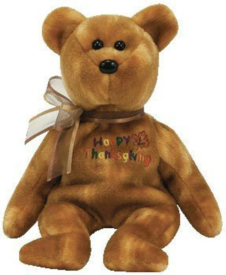 

ty Beanie Ba Gratefully The Thanksgiving Bear(Brown)