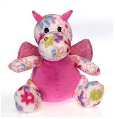 

Fiesta Toys 10" Pink Dragon With Flower Print Plush Animal(Pink)