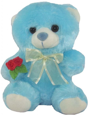 

Tickles Gorgeous Teddy with Rose - 25 cm(Blue)