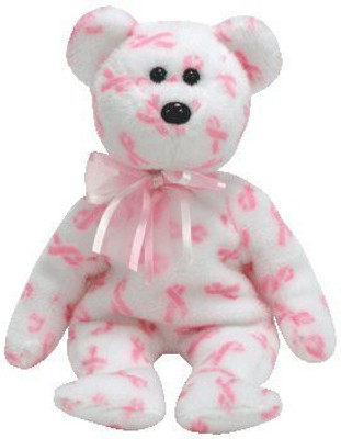 

ty Beanie Ba Giving Breast Cancer Bear(White)