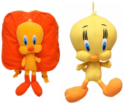 

MGP Creation Premium Orange Tweety Kids School Bag with Tweety toy 30cm - 14 inch(Multicolor)