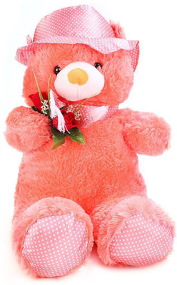 

Tickles Gorgeous Cap Teddy With Rose - 70 cm(Orange)