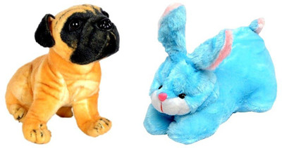 

Deals India PUG Dog Stuffed and Character Multicolor Rabit soft toy - 10 cm(Brown)