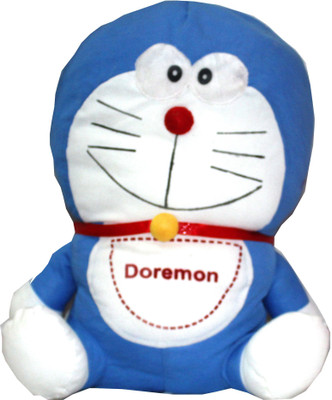 NaaZ Stuffed soft toy doremon blue and white - 30 cm(Blue and white)