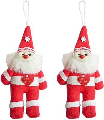 

Indian Gift Emporium Cute Santa Claus Hanging Dolls Pair Christmas Gift - 7 inch(Red, White)