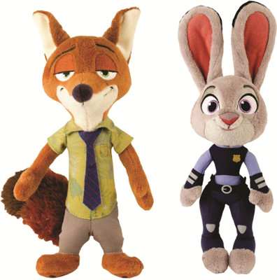 

Skylofts Stuffed Original Disney Zootopia Nick & Judy Soft Toy - 22 cm(Multicolor)
