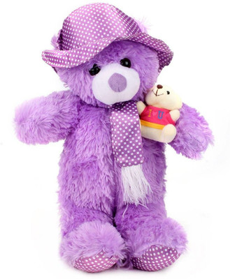 

Tickles Cap Teddy With Baby - 36 cm(Purple)