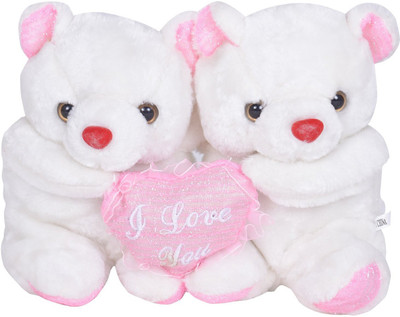 

Atorakushon Cute Soft Pair Couple Soft Lovely Teddy Bear - 24 cm(Multicolor)