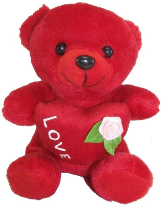 

Tickles Teddy With Love Heart - 17 cm(Red)