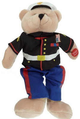 

Chantilly Lane Plush Bear 11 Inch Singing Military Hero Marines(Brown)