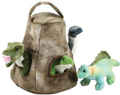 

CuddleZoo Cuddle Zoodinosaur House With 4 Ba Dinos(Brown)