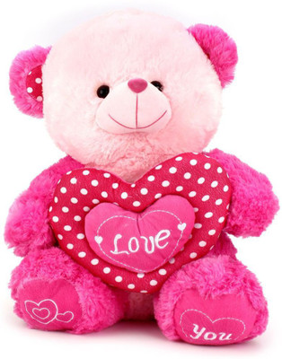 

Tickles Charming Teddy with Heart - 45 cm(Pink)