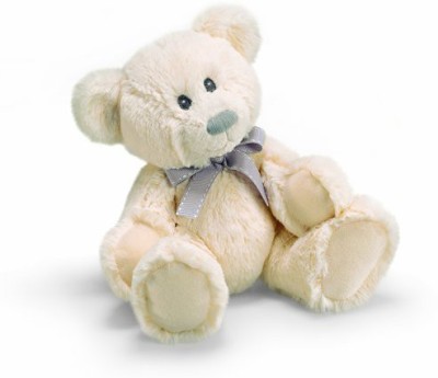 

Russ 9" Cream Bear With Silver Ribbon - 5 inch(White)