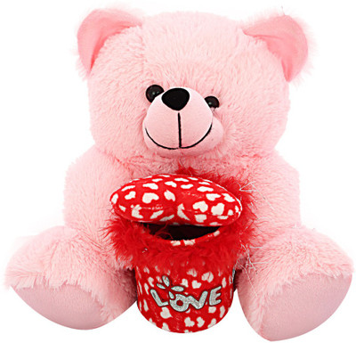 DealBindaas Marshy Bear Valentine Soft Toy - 35 cm(Pink)