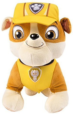 

Paw Patrol Deluxe Lights and Sounds Plush - Real Talking Rubble - 20 inch(Multicolor)