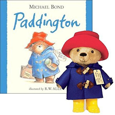 

YOTTOY Paddington Bear 10" With Paddington Bear Book In Hardcover - 7 inch(Blue)