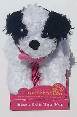 

Our Generation Doll Small Dog Collection Plush ~ Black Shih Tzu(White)