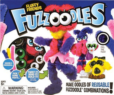 Ideal Fuzzoodles Fluffy Friends Plush - 29.9 inch(Blue)