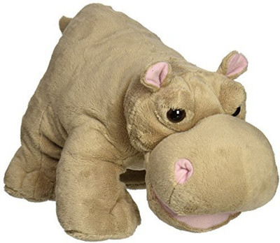 

Wishpets 12" Standing Hippo Open Mouth Plush(Brown)