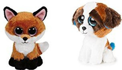 

TY Beanie Babies Special Fox & Hound Set Slick The Fox(Brown)