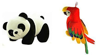 

VRV Cute Colorful Panda and Musical Parrot. - 25 cm(Multicolour)