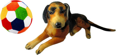

Alexus Sitting Dog And Football - 32 cm(Multicolor)