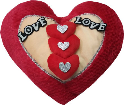 

Aparshi Designer love heart stuffed soft toy - 40 cm(Multicolor)