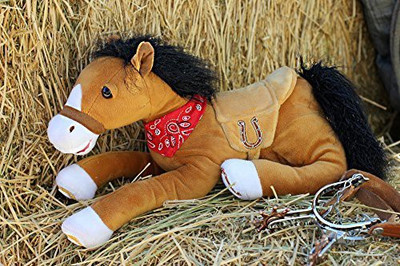 

Waliki 12" Small Horse Beautiful Plush For Your Cowboy - 8 inch(Brown)