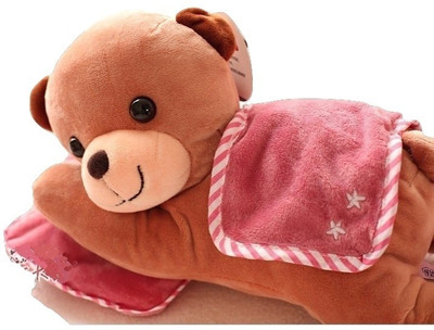 

ToynJoy Small Lying Pillow Animal Cute Soft & Plush toy as Special Gift - 30 cm(Scarlet Teddy)