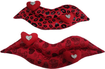 

Aparshi Designer loving Lips stuffed soft toy (Pack of 2) - 25 cm(Multicolor)