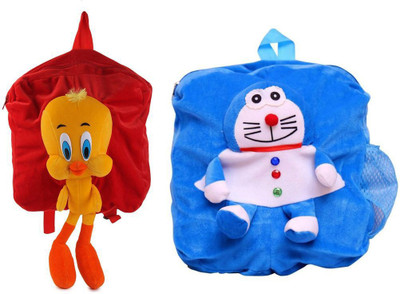 

MGP Creation Premium Orange Tweety & Micky Full character Kids School Bag - 14 inch(Multicolor)