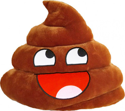 

Grab A Deal Soft Smiley Emoticon Dark Brown Cushion Pillow Stuffed Plush Toy Doll (Big Smile Poo) - 12 inch(Brown)