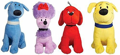 

Clifford The Big Red Dog Set Of 4 Plush Includes Cleomacand - 12 inch(Red)