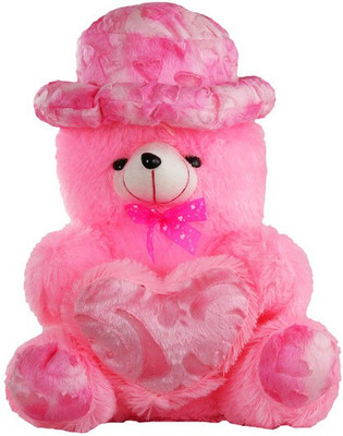 

O Teddy Bear With Heart - 22 inch(Pink)