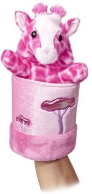 

Aurora World Popup Pink Giraffe Plush Puppet11" Tall(Pink)