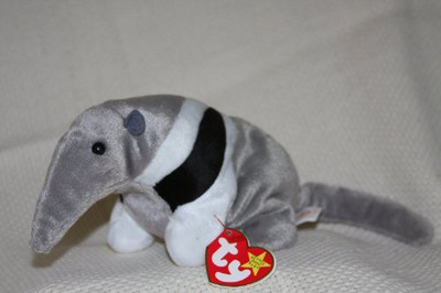 

TY Beanie Babies Ants The Anteater With Gray And Black Colors - 19.7 inch(Grey)