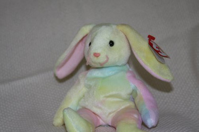 

TY Beanie Babies Hippie The Pastel Tydyed Bunny Rabbit Mwmt - 85 inch(Yellow)