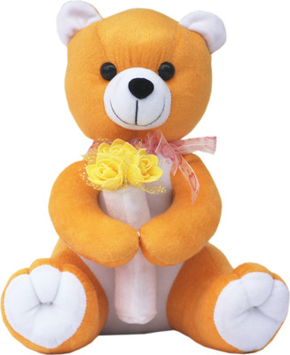 

Amardeep Valentine Teddy With Flowers - 30 cm(Mustard)