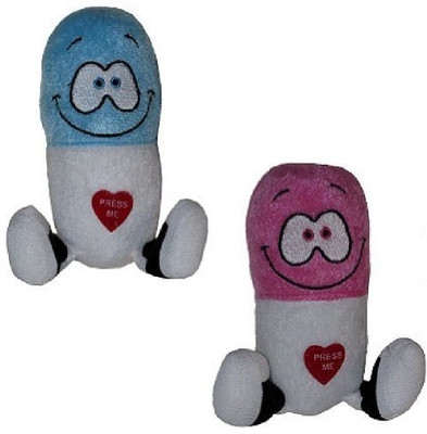 

CloseoutZone Giggling Happy Pills Plush Toys - Animated Laughing Medicine (Set of 2) - 24 inch(Multicolor385)
