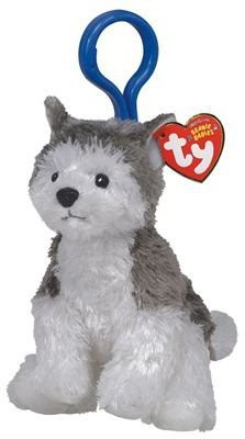 

ty Beanie Ba Slush The Husky Dog ( Plastic Key Clip ) - 13 inch(White)