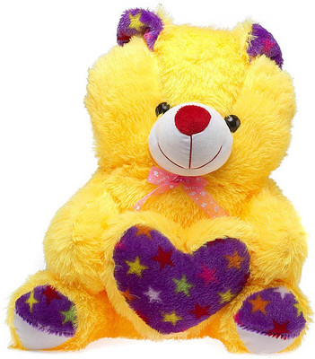 

Fashion Knockout Yellow Teddy star heart - 45 cm(Yellow)
