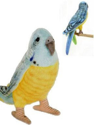 

Hansa Parakeet Budgerigar Bird Plush Blue & Yellow 5"(Yellow)
