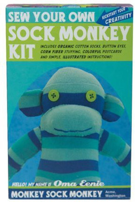 Sock Monkey Kitblue Made In The Usa - 19 inch(Blue)
