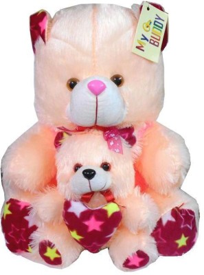 

MYBUDDY sweet teddy with baby - 50 cm(Beige)