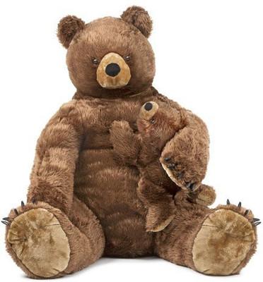 

Melissa & Doug Brown Bear And Cub Plush(Brown)